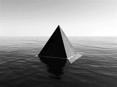 Premium Photo Pyramid Object In The Deep Sea