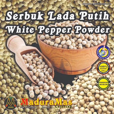 Serbuk Lada Putih White Pepper Powder Sarawak G G Pure