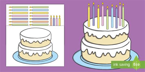 Birthday Cake Template | Primary Resource | Twinkl