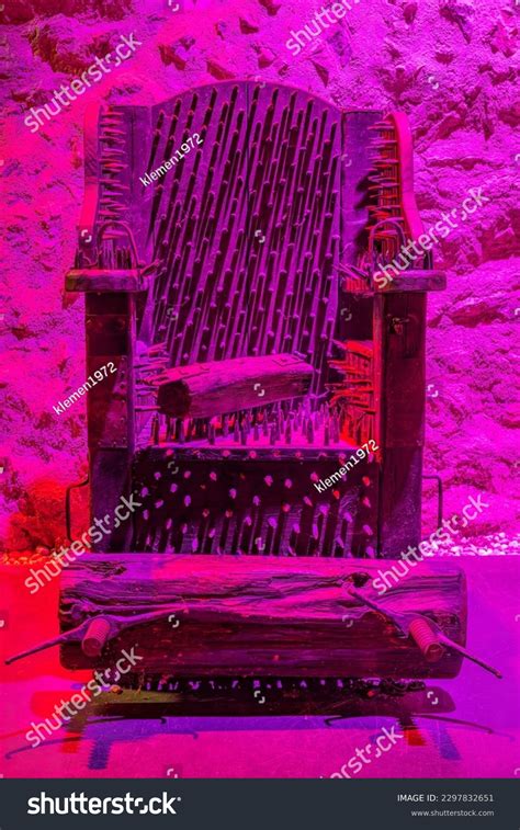 Medieval Torture Chair Detail Pain Suffering Stock Photo 2297832651