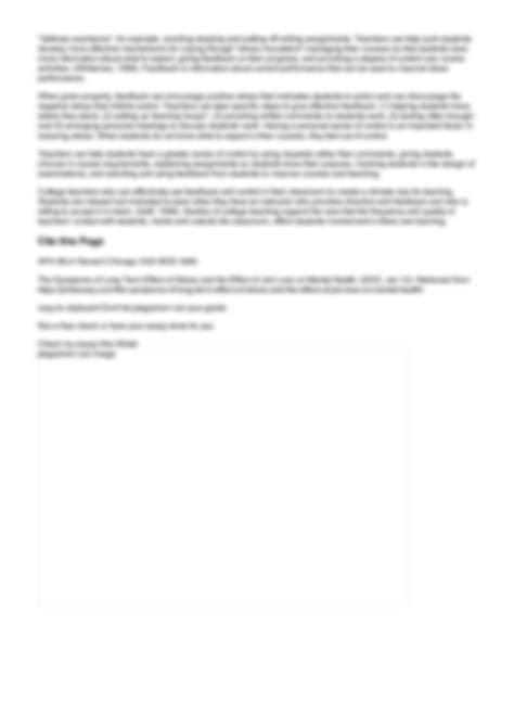 SOLUTION: The symptoms of long term effect of stress and the effect of