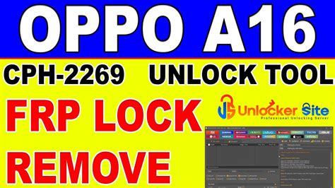 Oppo A Cph Frp Bypass By Unlock Tool Youtube