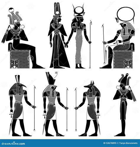 Figure Of Ancient Egypt God Stock Vector - Illustration of landmarks ...