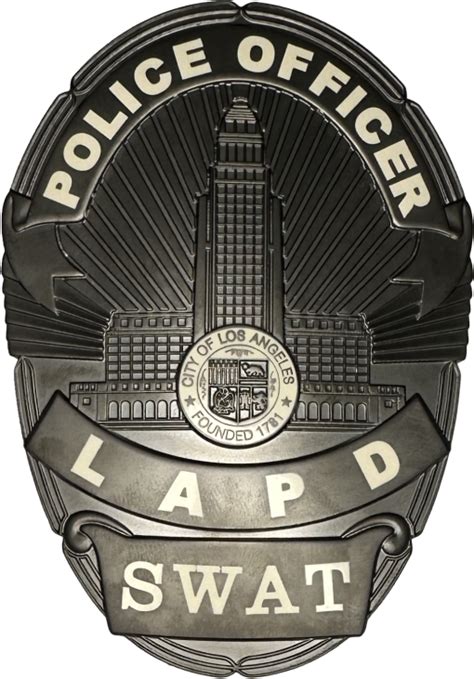 Los Angeles Police Department Lapd Badge Shield Swat Fantasy Cosplay Chicago Cop Shop