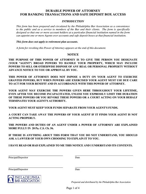 Bank Power Of Attorney Template Fill Out Sign Online DocHub