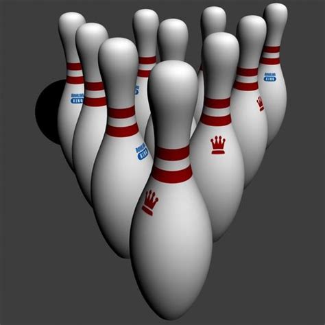 Official Bowling Ball Pins 3d Model Game Ready Max Obj 3ds Fbx Ma