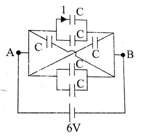 Six Capacitors Each Of Capacitance Muf Are Connected As Show In Fi