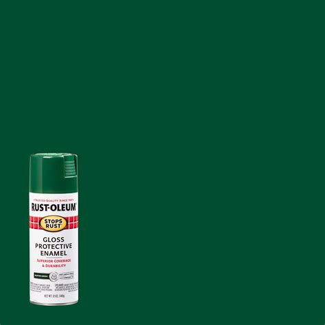 Hunter Green Rust Oleum Stops Rust Gloss Protective Enamel Spray Paint