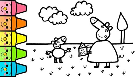 How To Draw Peppa Pigs 🐖 Easy Drawing And Coloring Peppa Pig Learning