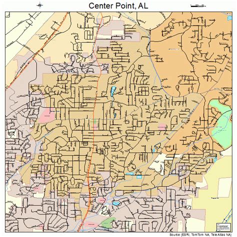 Center Point Alabama Street Map 0113264