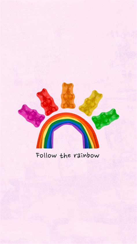 Cute rainbow quote iPhone wallpaper | Premium Photo - rawpixel