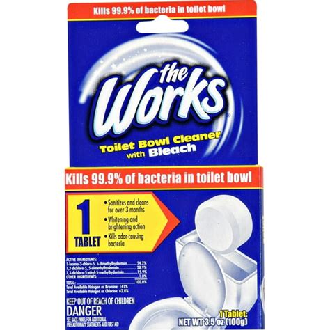 The Works Toilet Bowl Cleaner With Bleach Tablet 35 Oz