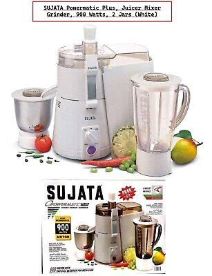 SUJATA Powermatic Plus Juicer Mixer Grinder 900 Watts 2 Jars White EBay