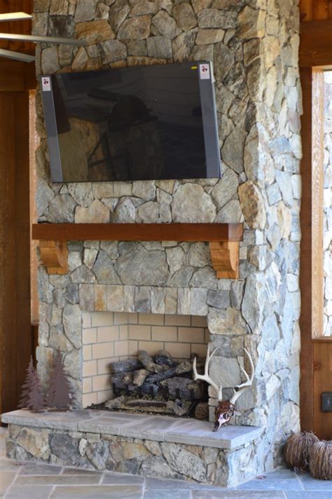 Cheyenne Natural Thin Stone Veneer Interior Fireplace Quarry Mill