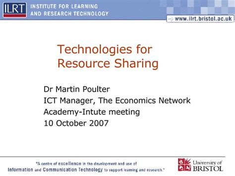 technologies  resource sharing  academic support