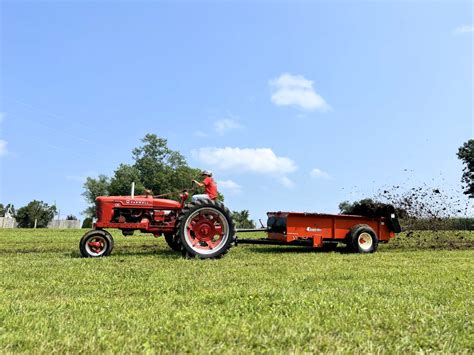 Tow Behind Manure Spreader Cu Ft Heaped Capacity