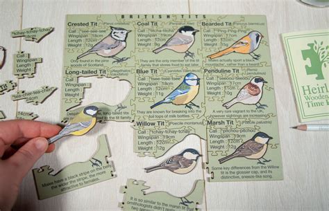 British Tits Wooden Jigsaw Puzzle By Heirloom Puzzles