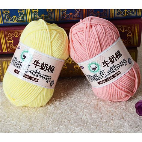 300glot Soft Smooth Natural Pure Cotton Hand Knitting Yarn Baby