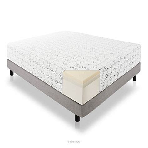 Lucid Inch Memory Foam Mattress Triple Layer Pound Density