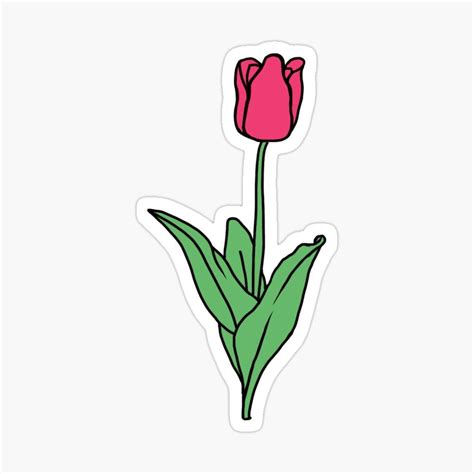 Tulip Sticker For Sale By Roxy7388 Tulips Stickers Pink Tulips