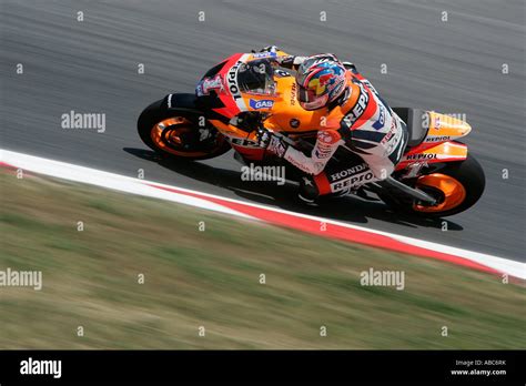 World Champion Nicky Hayden Riding For The Repsol Honda Team In