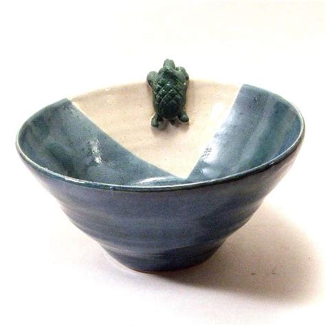 Ceramic Turtle Bowl Escape to the Sand by MudPiePotteryShop