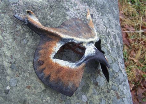 Great Horned Owl Leather Mask Etsy