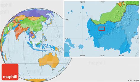 Political Location Map of Sintang