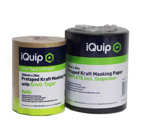 Iquip Envo Pre Taped Kraft Masking Paper Direct Paint