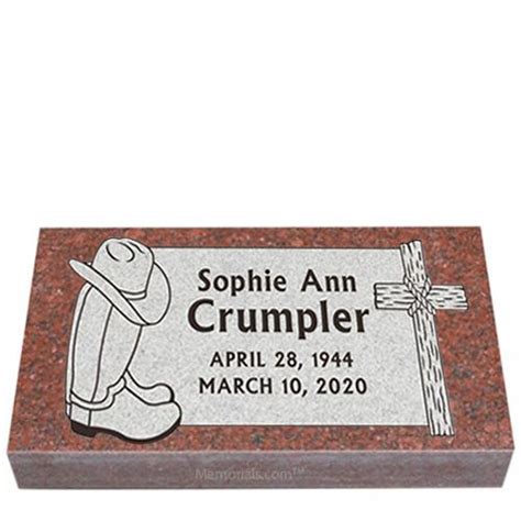 Western Granite Grave Marker 28 x 18