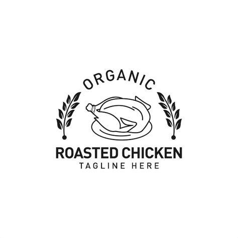 Premium Vector Roasted Chicken Food Logo Design Idea In Emblem Style