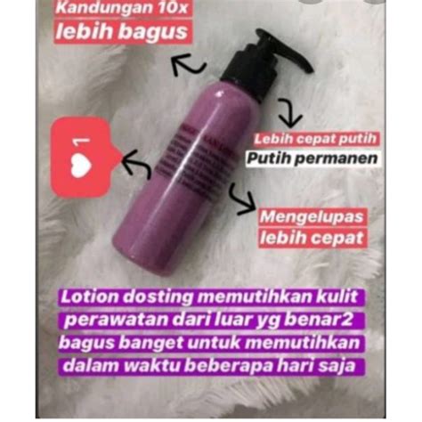 Jual HB DOSTING PLATINUM LOTION ANGGUR HB WHITENING Shopee Indonesia