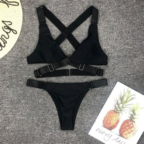 Maillot De Bain Femme Biquini Bathing Suit Women Swimwear Pure Black Lace Bikini Swimsuit