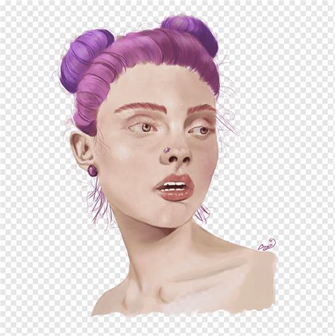 Painting Eyebrow Digital Art Painting Purple Face Violet Png Pngwing