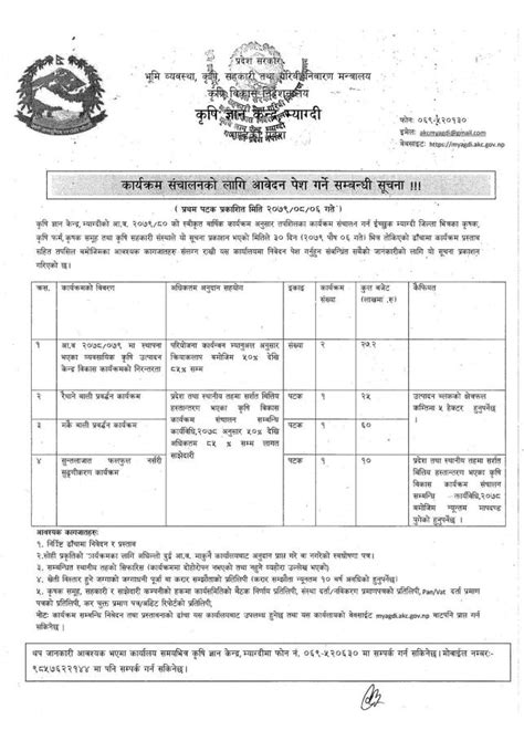 कार्यक्रम संचालनको लागि आवेदन पेश गर्ने सम्बन्धी सूचना मालिका