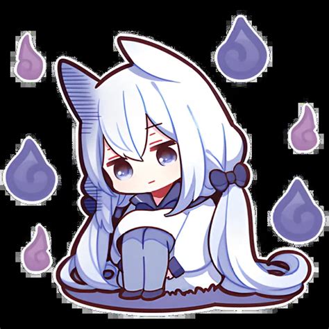 Сладкий и белый зайчик Telegram stickers