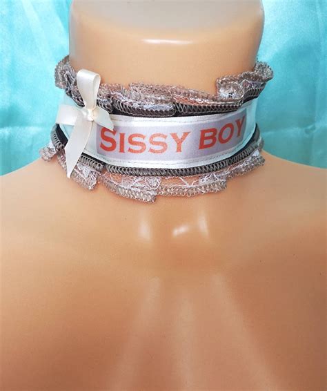 Beautiful Made To Order Personalised Satin Sissy Collar Etsy