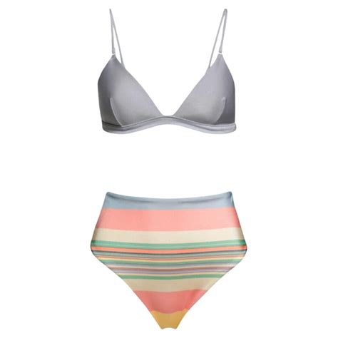 Zimmermann Woman Mae Striped Triangle Bikini For Sale At Stdibs
