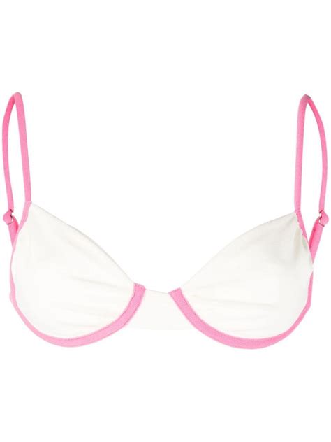 Frankies Bikinis Aggie Underwire Bikini Top White Editorialist