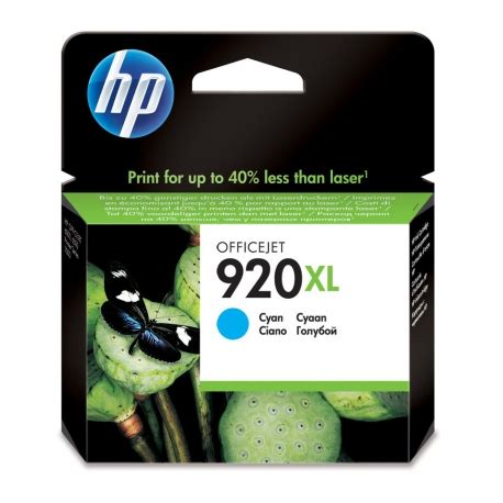 HP 920 XL Cyan CD972AE Cartouche Jet D Encre D Origine