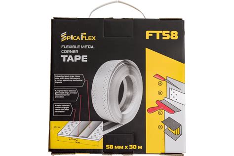 Металлизированная углозащитная лента для гипсокартона Spica 58 мм, 30 м ...