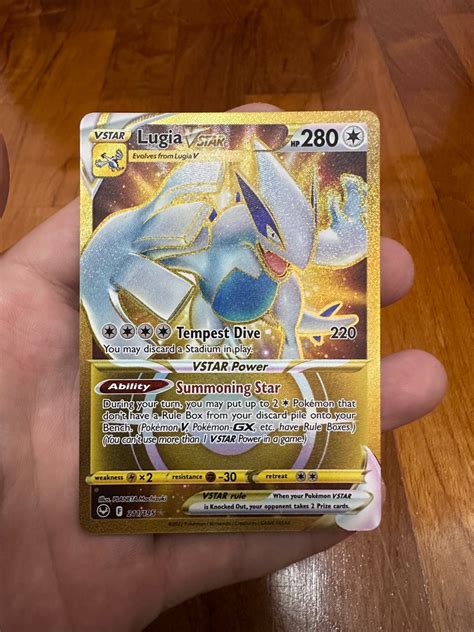 Gold Lugia Vstar Silver Tempest 211 195 Hobbies Toys Toys Games