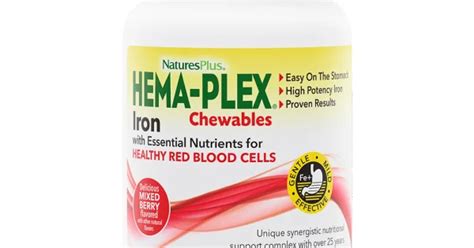 NaturesPlus Hema-Plex Iron Chewables 60 Tablets