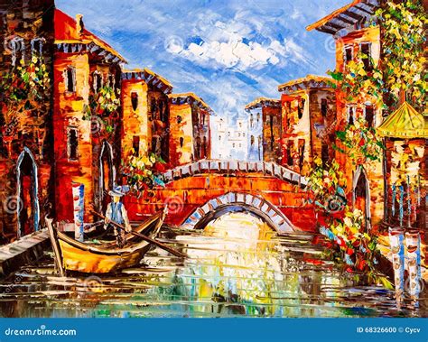 Oil Painting - Venice, Italy Stock Photo - Image of country, building ...