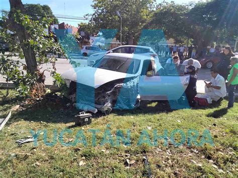 MUJER CAUSA DAÑOS CON SE VEHÍCULO EN LA AVENIDA TECNOLÓGICO Yucatan Ahora