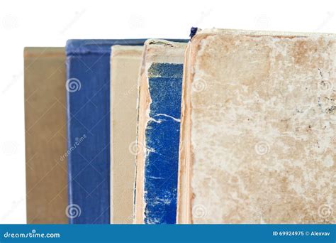 Stack Of Old Books On White Background Stock Image Image Of