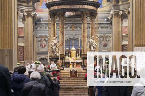 Sanctuary Of Santa Maria Del Fonte Di Caravaggio Many Faithful At The