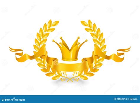 Vintage Emblem Gold Stock Vector Illustration Of Queen 24582494