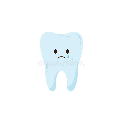 Gritos De Dientes Tristes Por Dolor De Dientes Ilustración Vectorial Plana Aislada En Fondo