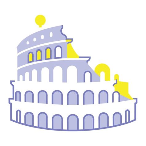 Monumentos Da Roma Antiga - Conjunto de ícones de monumentos históricos da Roma antiga | vetor ...